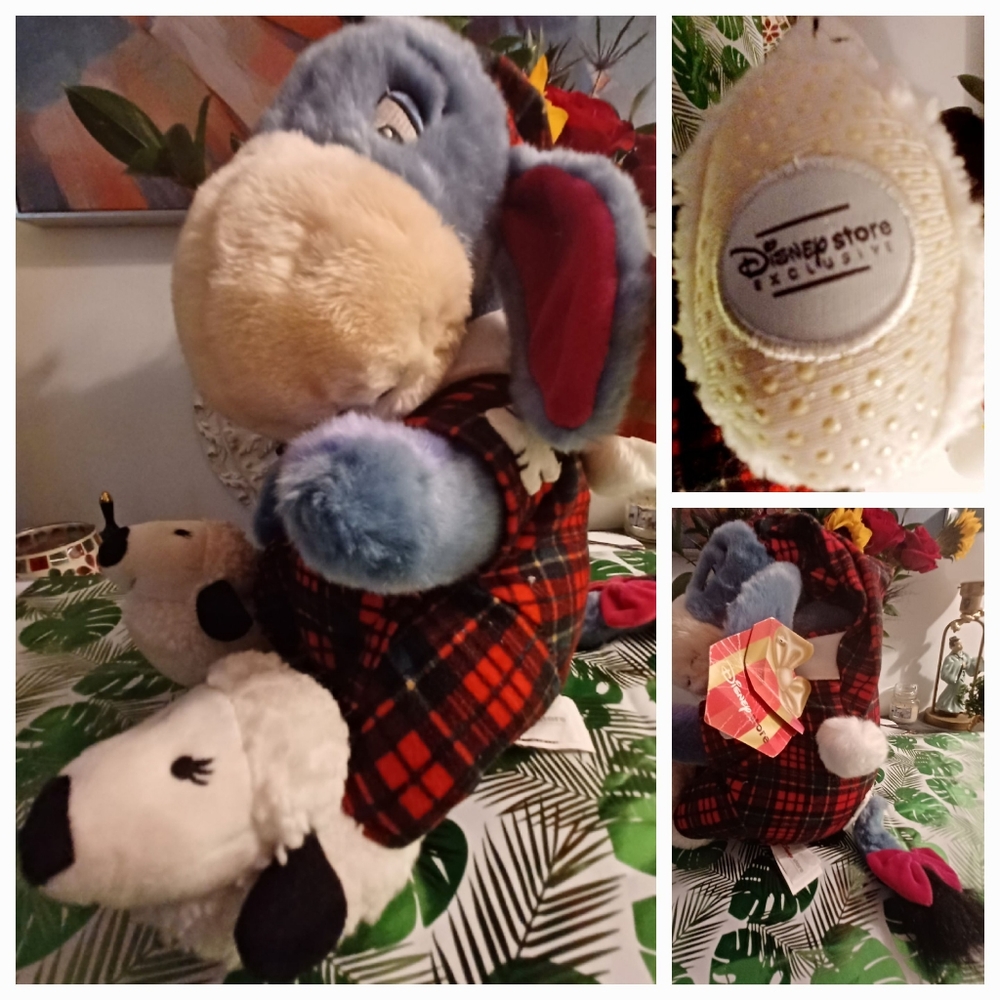 🎁Disney Store Exclusive Plush EEYORE 12” Holiday Morning Pajamas New NWT